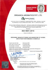 ISO Certification - Organica Aromatics